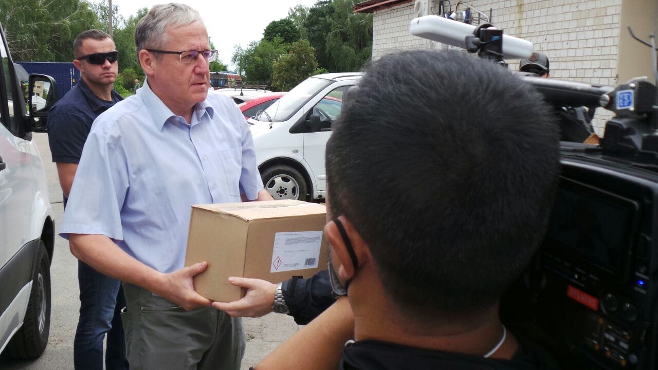 Surgical materials and food delivered to the Makarov hospital