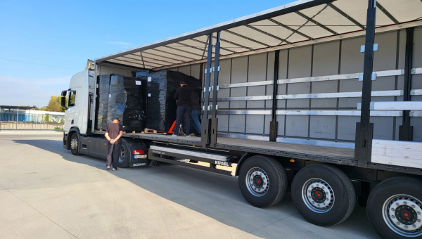 A truck from France with medical materials and consumables finally arrived