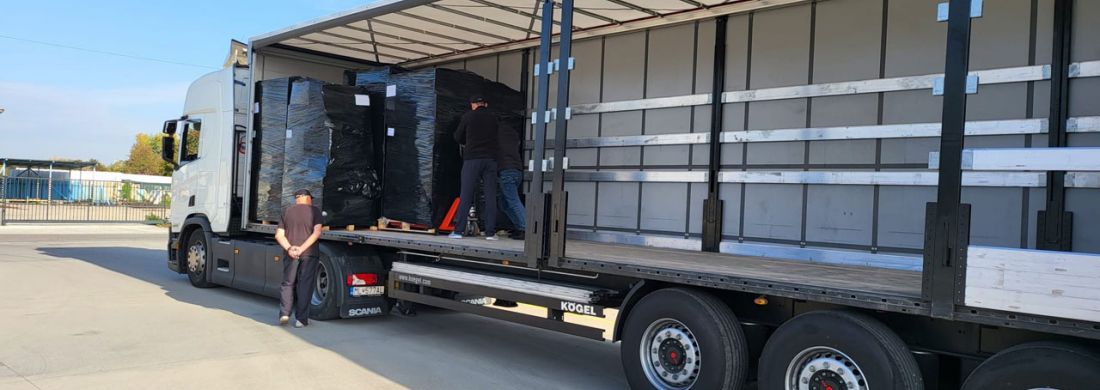 A truck from France with medical materials and consumables finally arrived